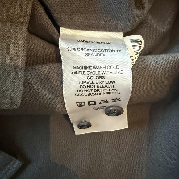 Quince Shirt Mens Medium Gray Solid Long Sleeve Button Up Stretch Casual Work - Picture 6 of 9